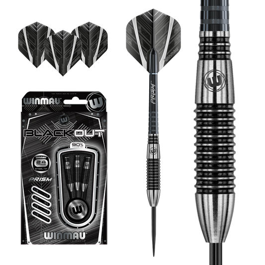 Winmau Blackout Steel Tip Darts (torpedo)