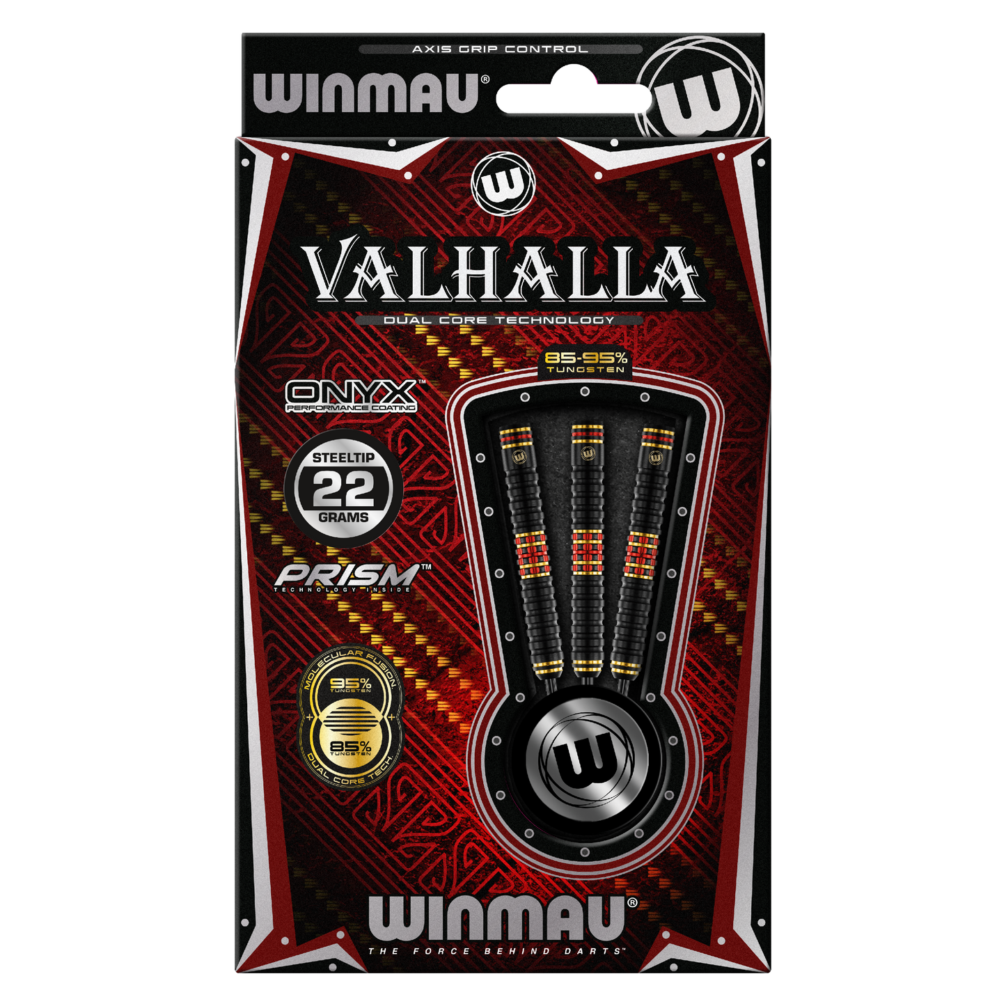 Winmau Valhalla Steel Tip Darts 95%/85% Tungsten Dual Core technology