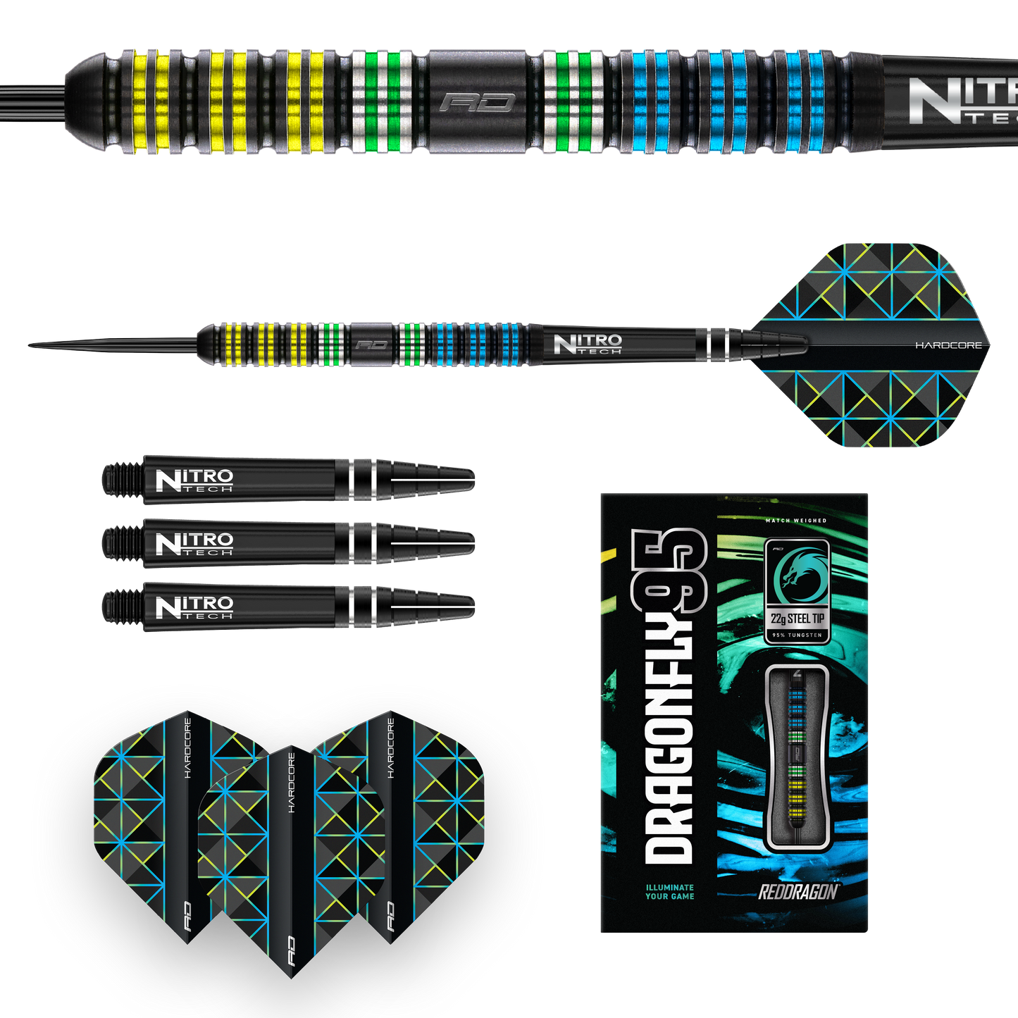 Red Dragon Dragonfly Parallel Steel Tip Darts