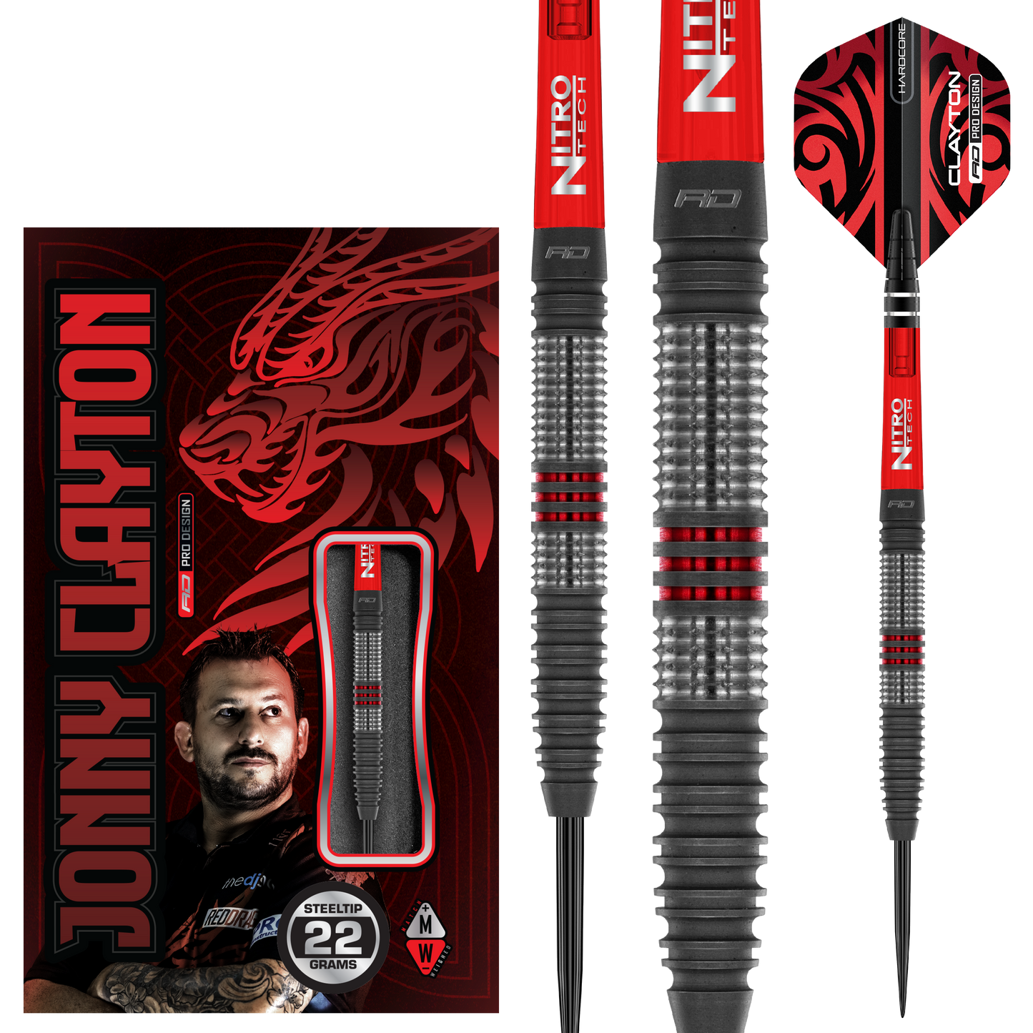 Red Dragon Jonny Clayton Hiraeth Steel Tip Darts