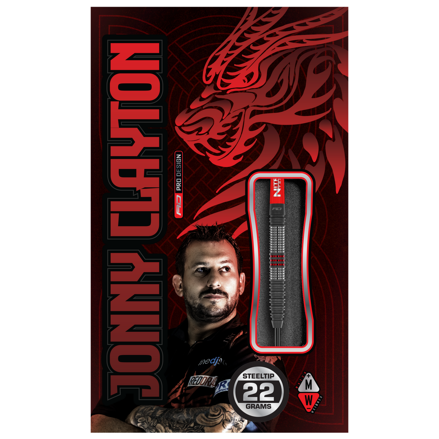 Red Dragon Jonny Clayton Hiraeth Steel Tip Darts