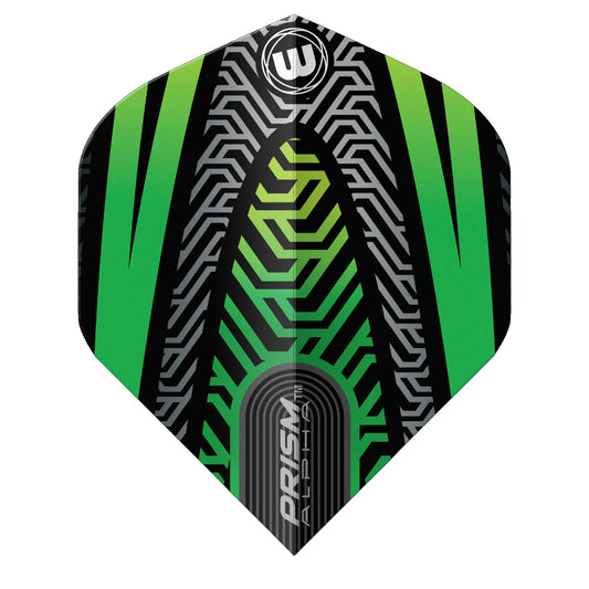 Winmau Prism Alpha Darts Flights - Black & Green