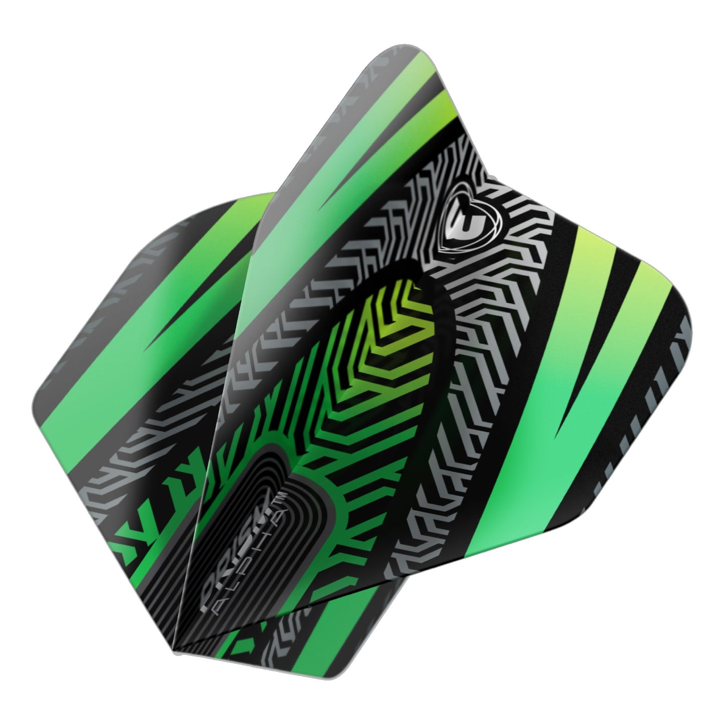 Winmau Prism Alpha Darts Flights - Black & Green