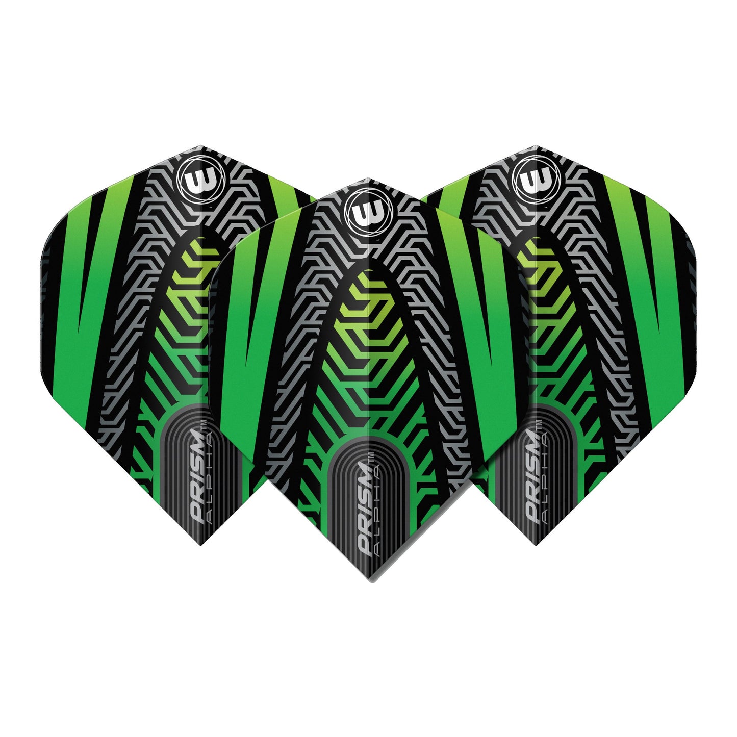 Winmau Prism Alpha Darts Flights - Black & Green