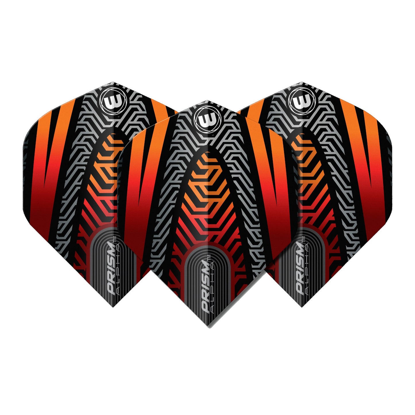 Winmau Prism Alpha Darts Flights - Black & Orange