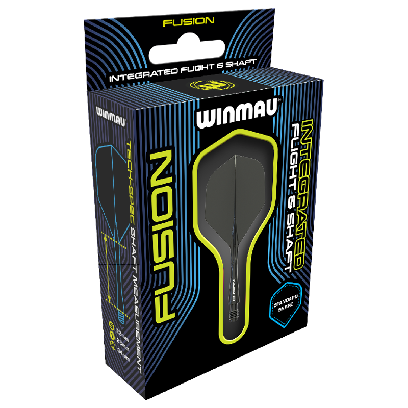 Winmau Fusion Integrated Flight / Shaft - Black No.2