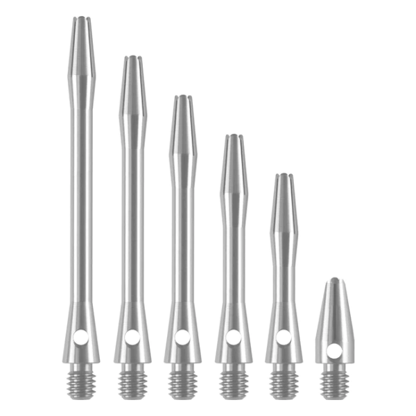 Designa Aluminium Shafts - Metal Darts Stems Silver