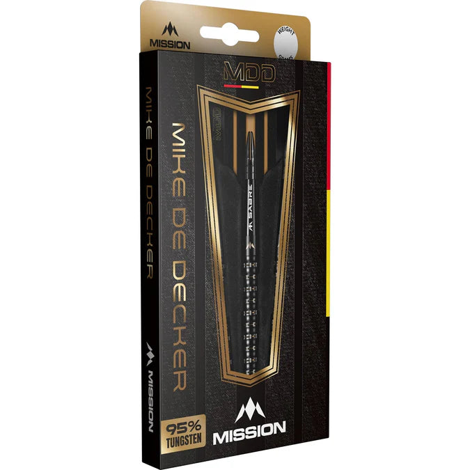 Mission Mike De Decker Steel Tip Darts Black & Gold