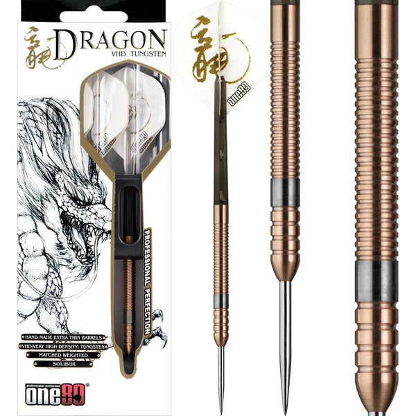One80 Fire Dragon Steel Tip Darts - 20-22-24 & 26 grams