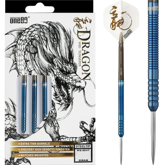 One80 Ice Dragon Steel Tip Darts - 20-22-24 & 26 grams