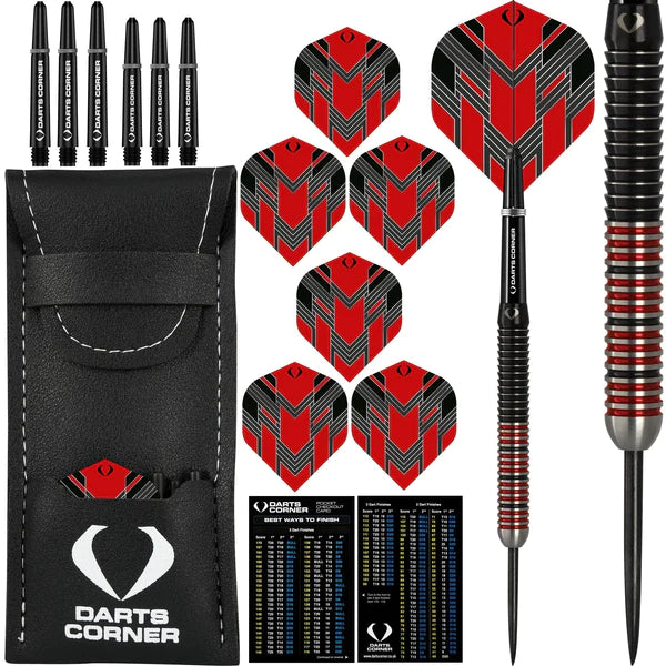Darts Corner Blackfin Steel Tip Darts - Red