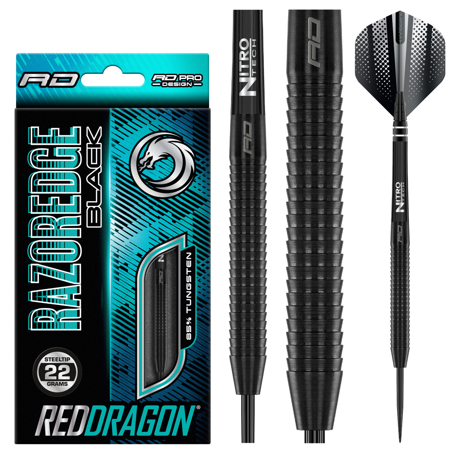 Red Dragon Razor Edge Black Steel Tip Darts