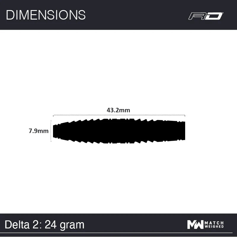 Red Dragon Delta 2 Steel Tip Darts