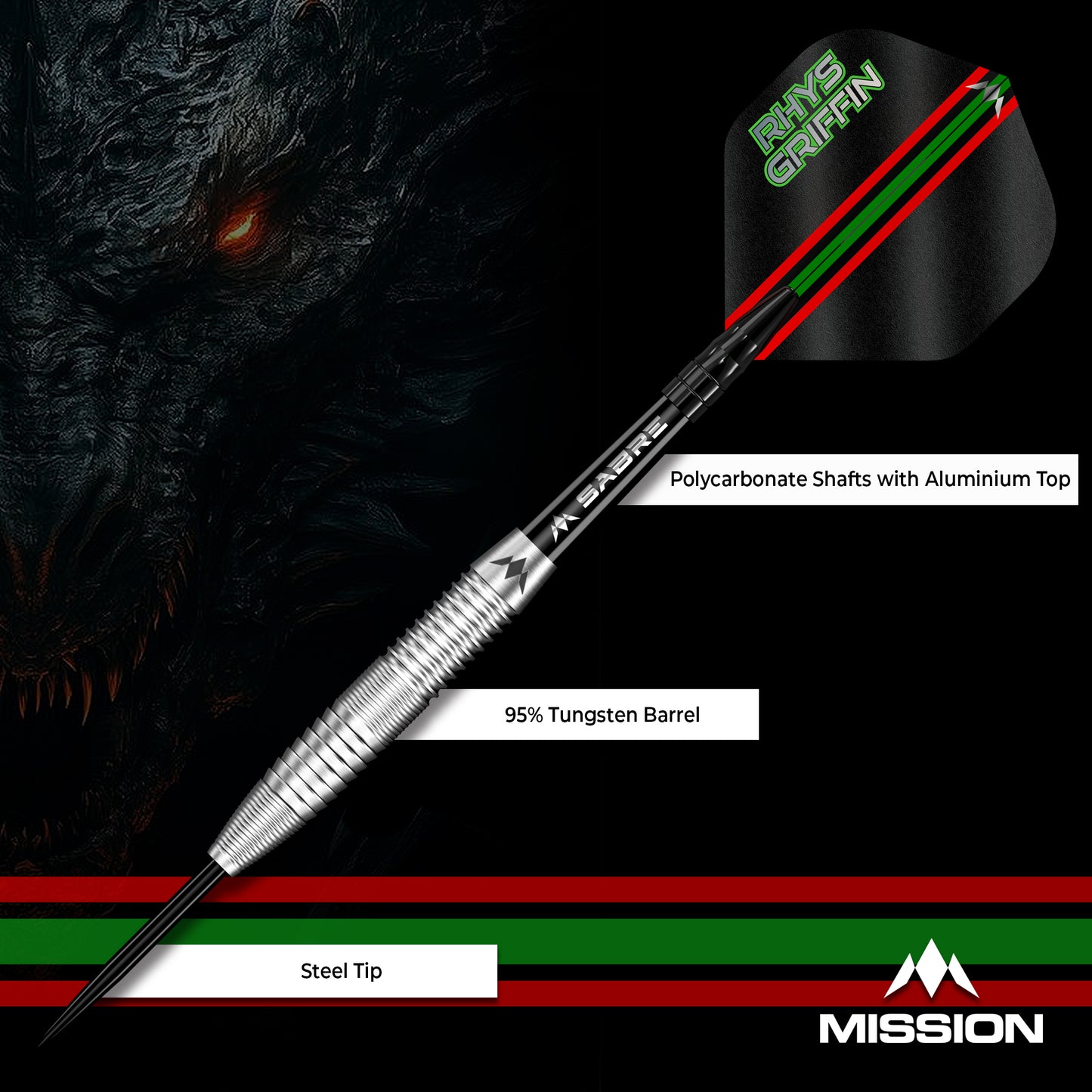 Mission Rhys Griffin Steel Tip Darts