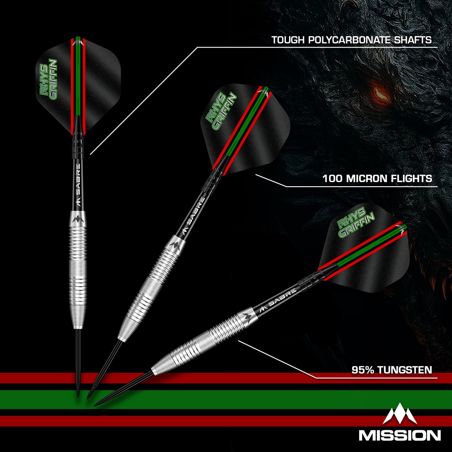 Mission Rhys Griffin Steel Tip Darts