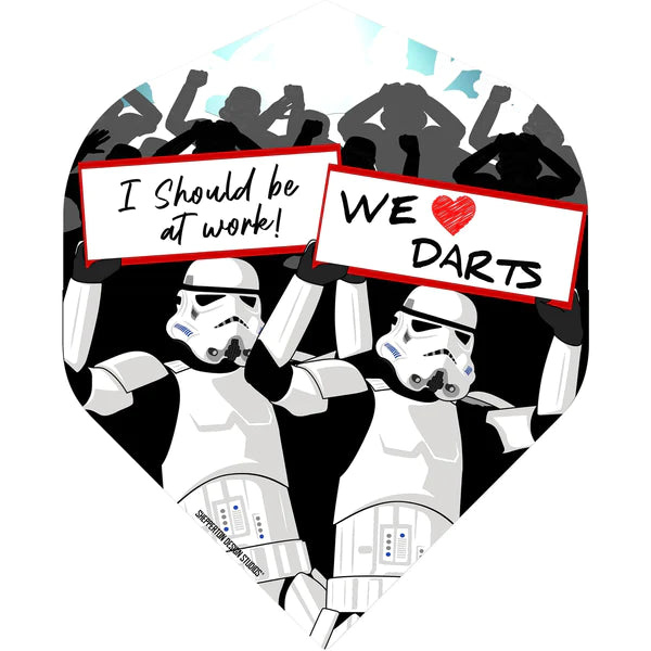 Original Stormtrooper Darts Flights - Official Licensed - Storm Trooper We Love Darts