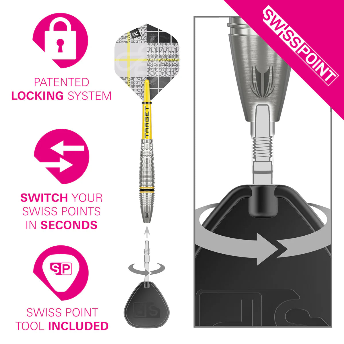 Target Scott Williams Gen 2 Steel Tip Darts