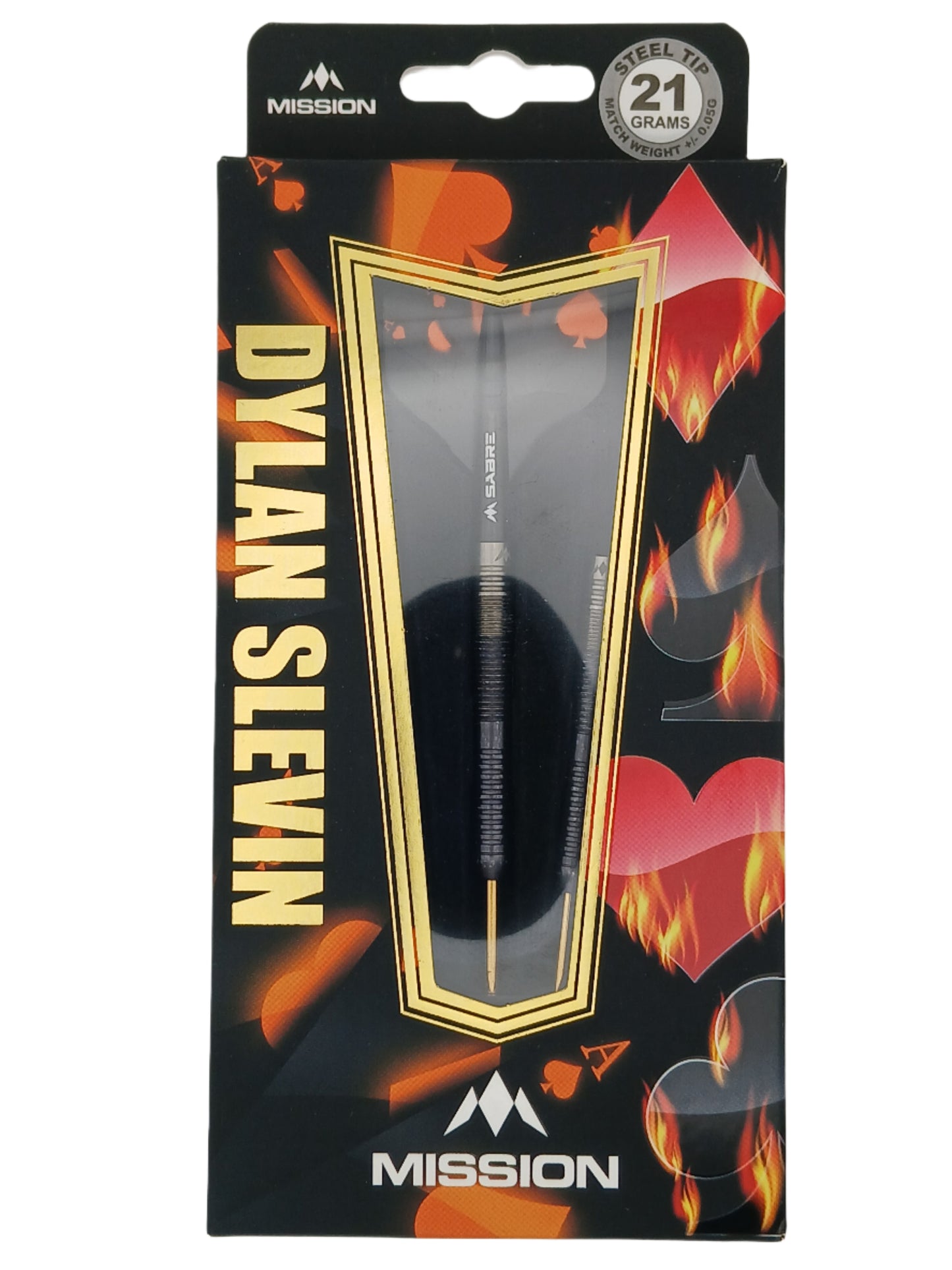 Used Mission Dylan Slevin Steel Tip Darts 21g