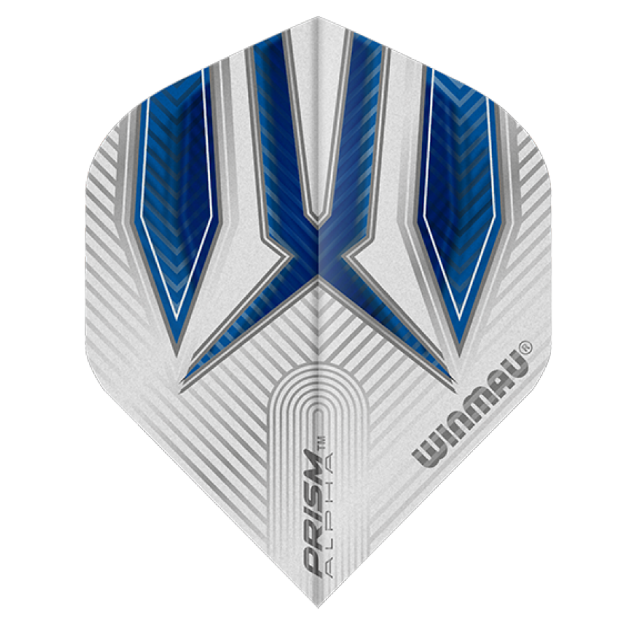 Winmau Prism Alpha Dart Flights - White and Blue
