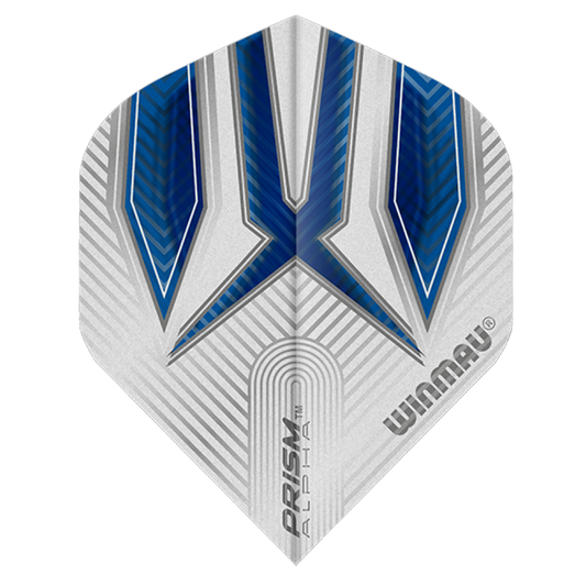 Winmau Prism Alpha Dart Flights - White and Blue