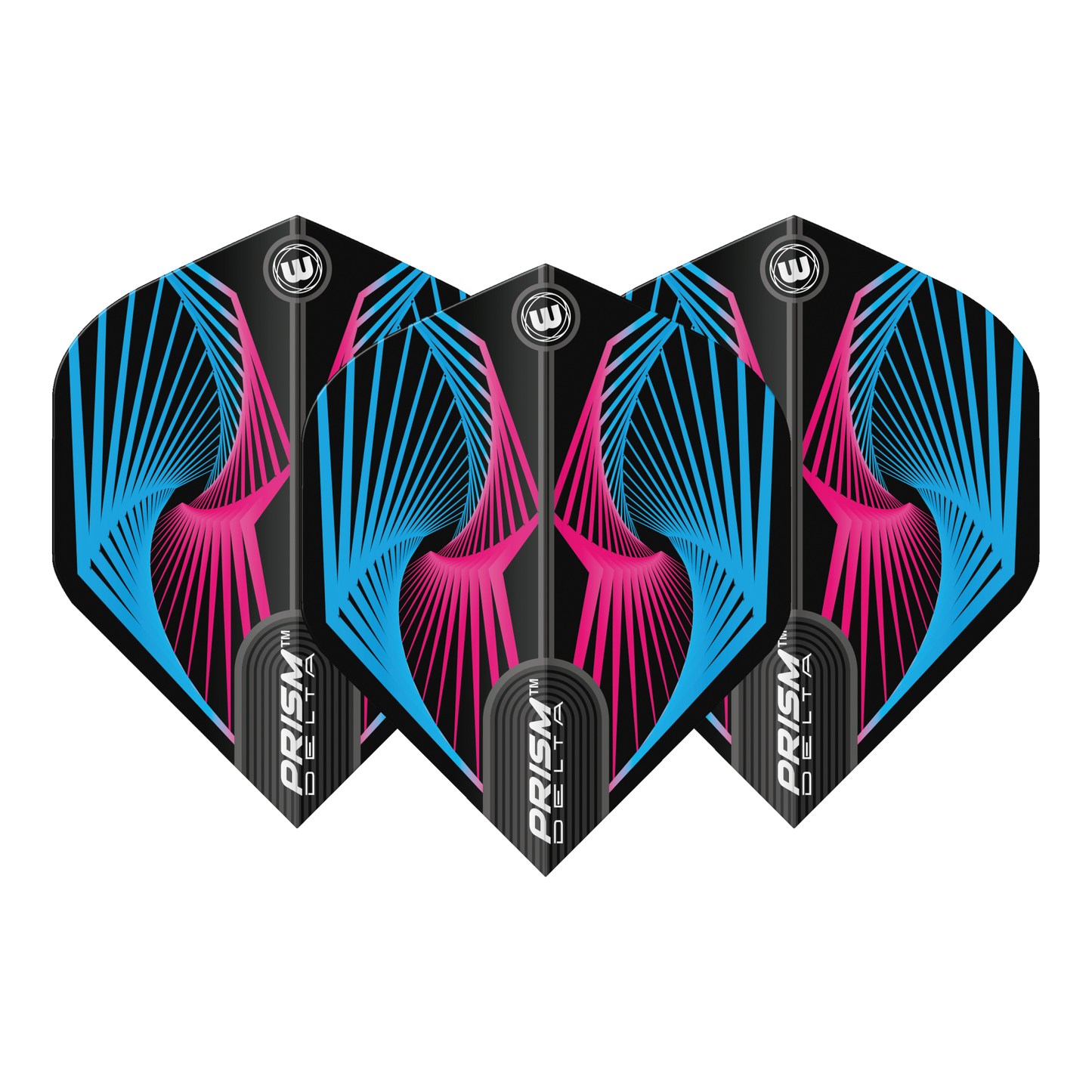 Winmau Prism Delta Darts Flights - Blue and pink