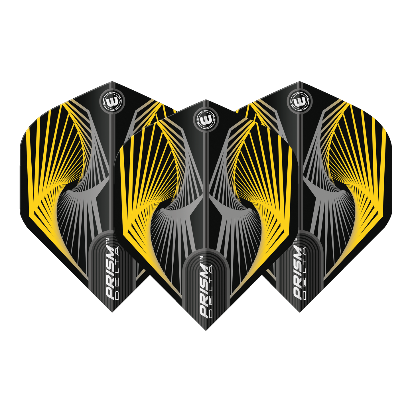 Winmau Prism Delta Darts Flights - Yellow and Grey