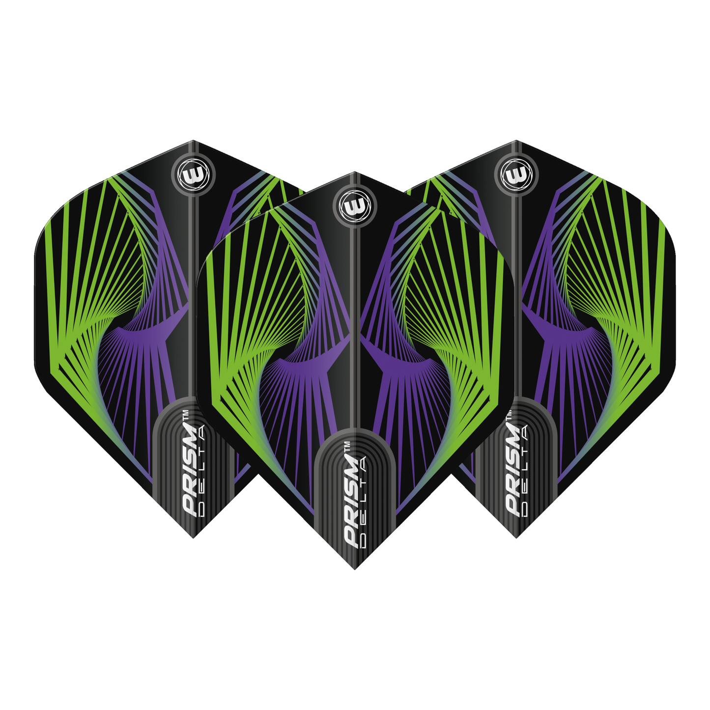 Winmau Prism Delta Darts Flights - Green and Purple