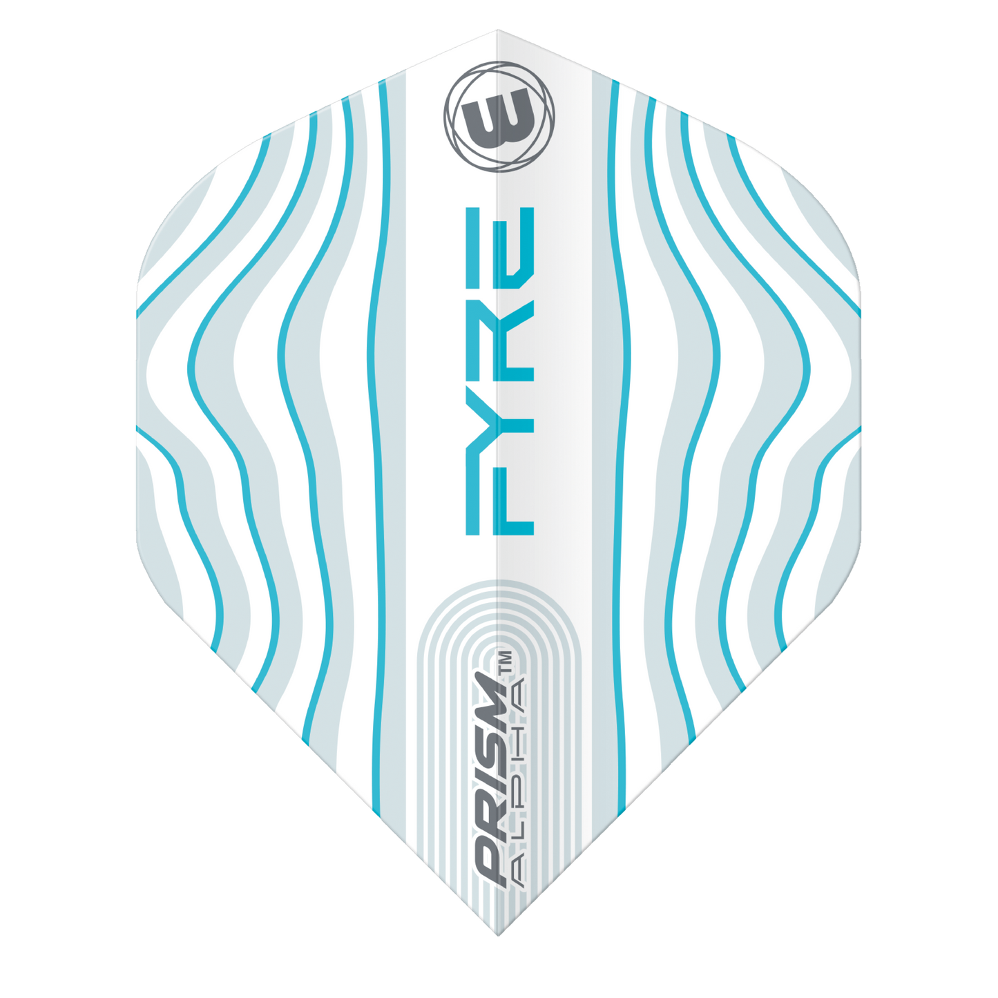 Winmau Prism Alpha Darts Flights - Fyre White/Aqua