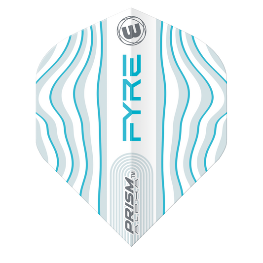 Winmau Prism Alpha Darts Flights - Fyre White/Aqua
