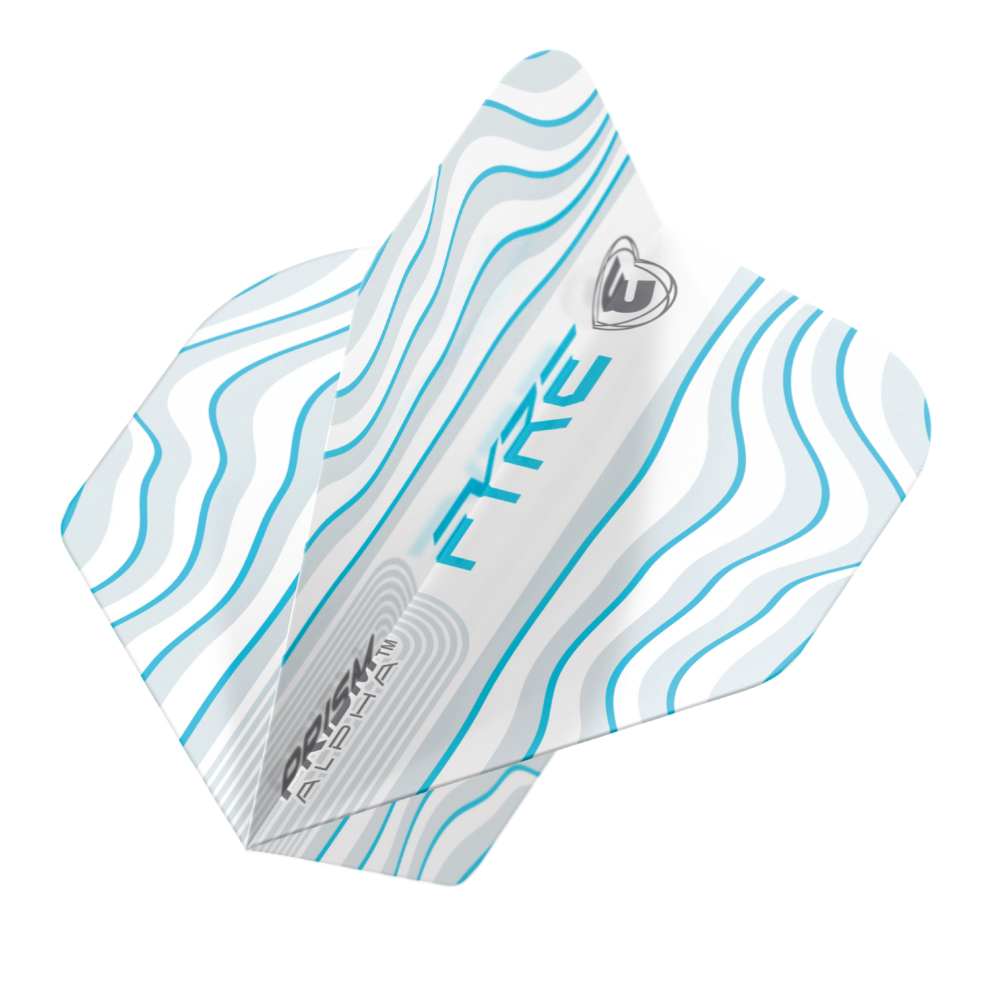 Winmau Prism Alpha Darts Flights - Fyre White/Aqua