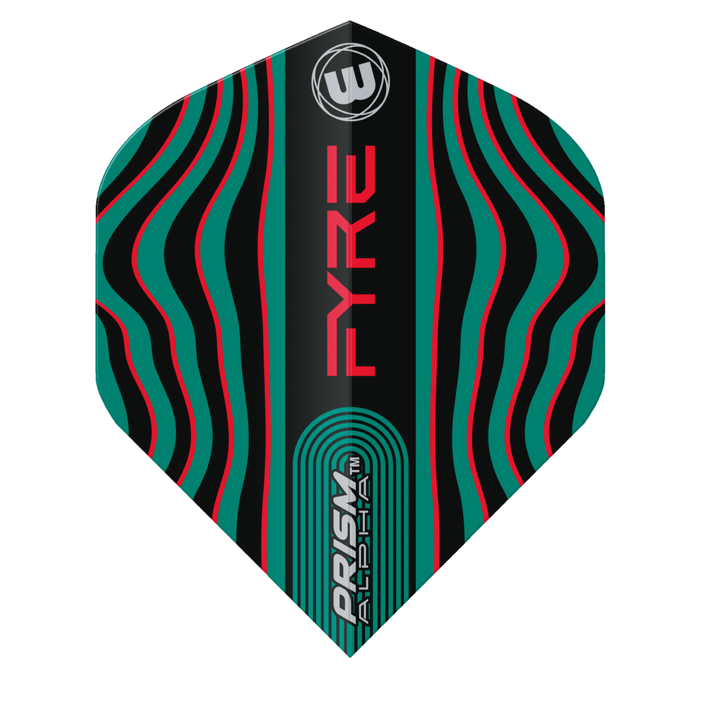 Winmau Prism Alpha Darts Flights - Fyre Black/Aqua