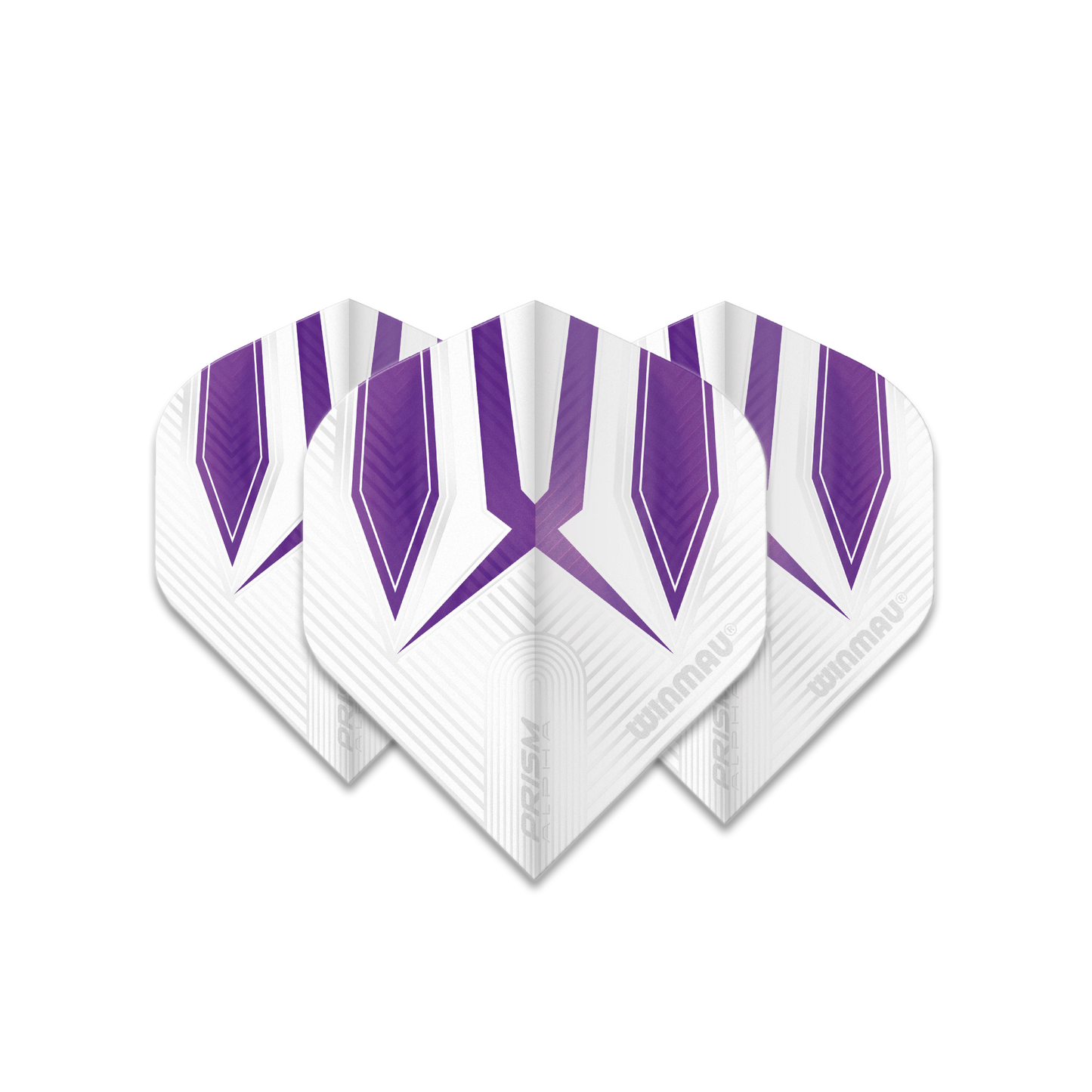 Winmau Prism Alpha Dart Flights - White and Purple