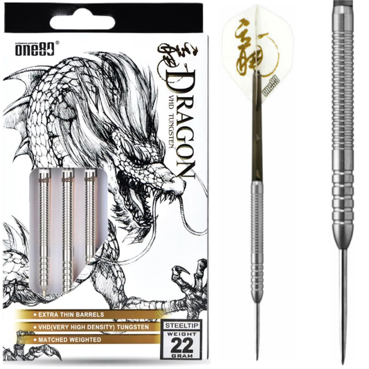 One80 Dragon Steel Tip Darts - 20-22-24 & 26 grams