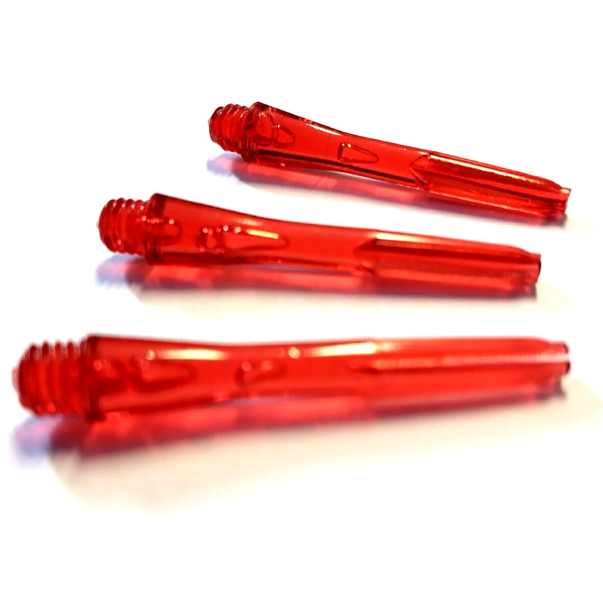 1/4 Inch Thread Darts Stems - Red Polycarbonate