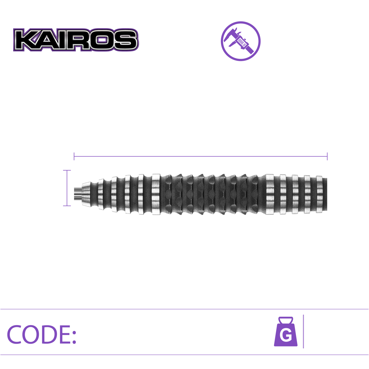 Winmau Kairos Steel Tip Darts (Torpedo)