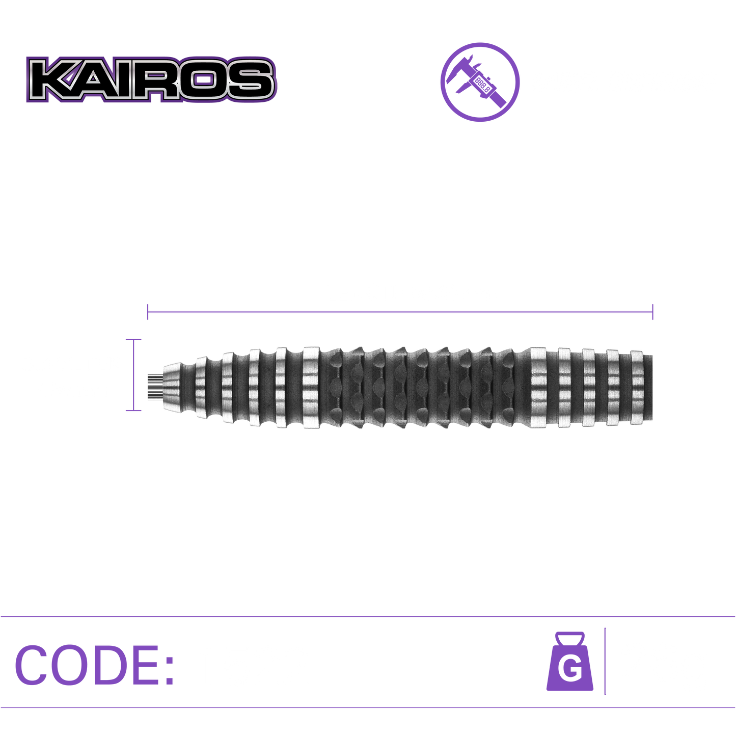 Winmau Kairos Steel Tip Darts (Torpedo)