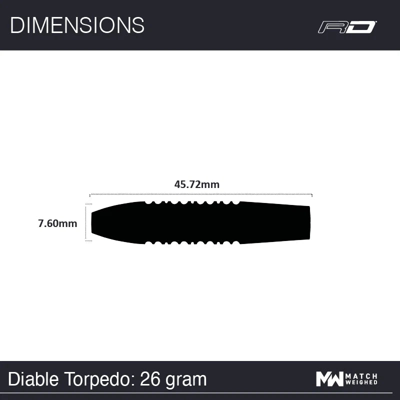 Winmau Diablo Torpedo Steel Tip Darts