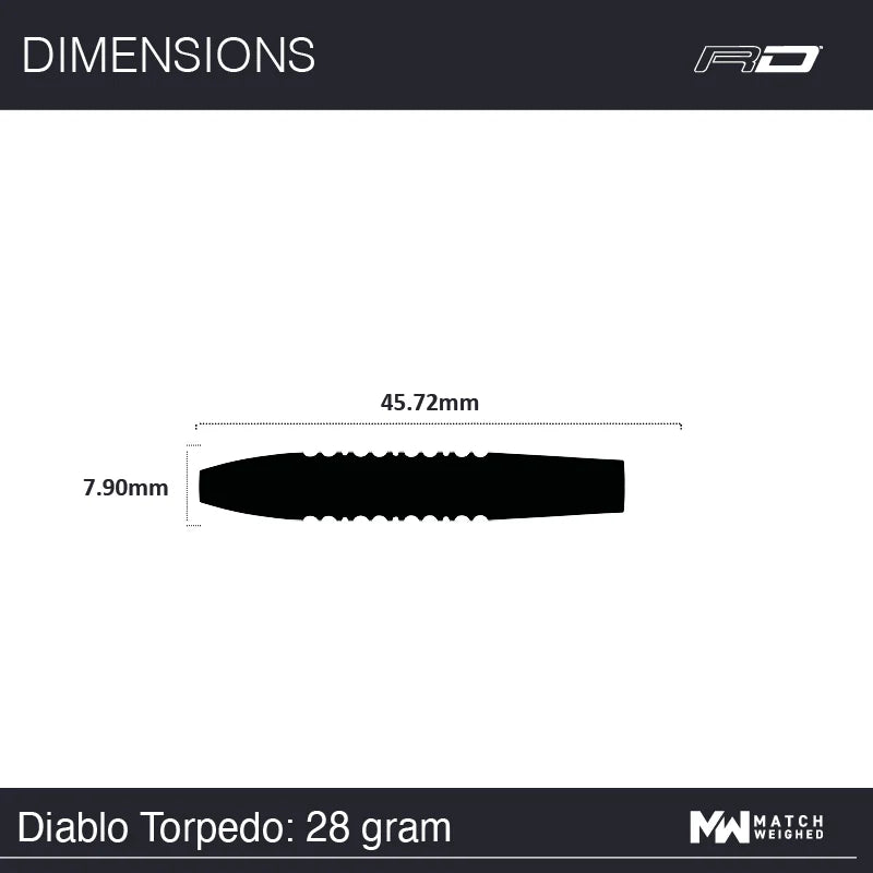 Winmau Diablo Torpedo Steel Tip Darts