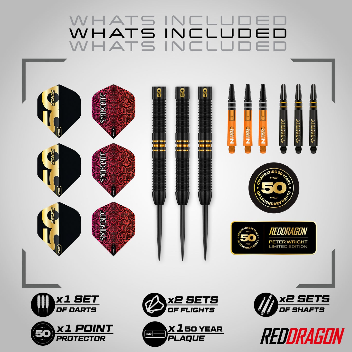 Red Dragon Peter Wright - Limited Edition 50 Years Player Edition