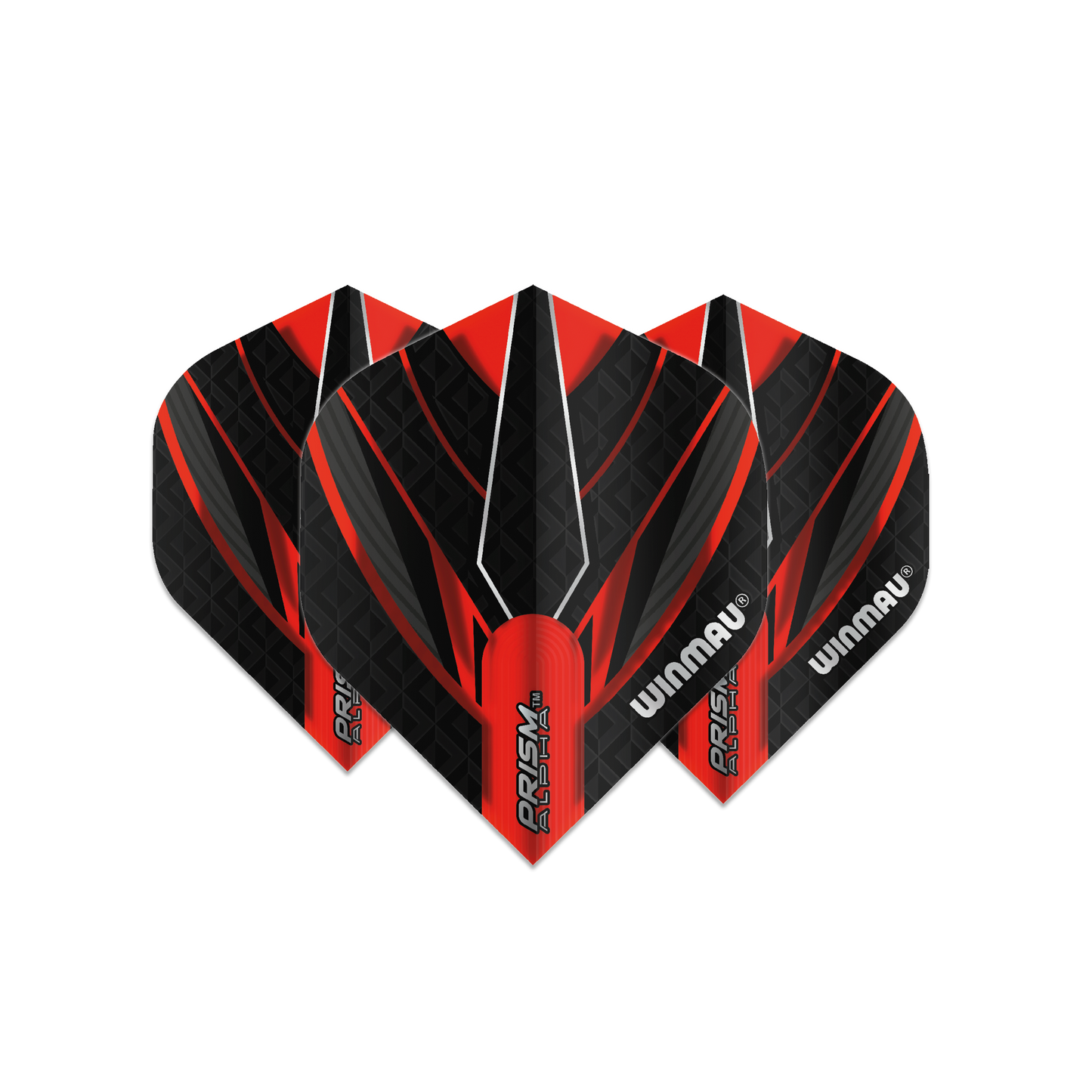 Winmau Prism Alpha Darts Flights - Black & Red