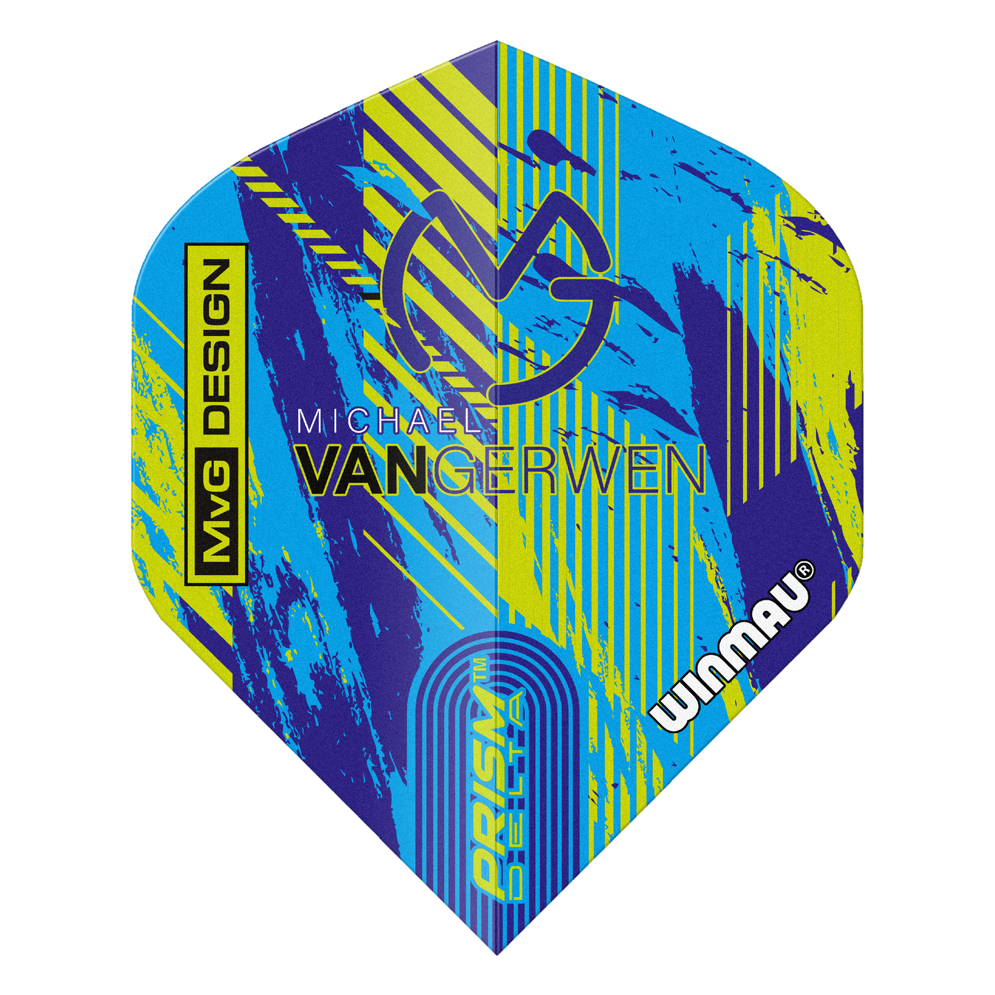 Winmau Michael Van Gerwen Prism Delta Darts Flights - MVG Design Prism V4 Blue