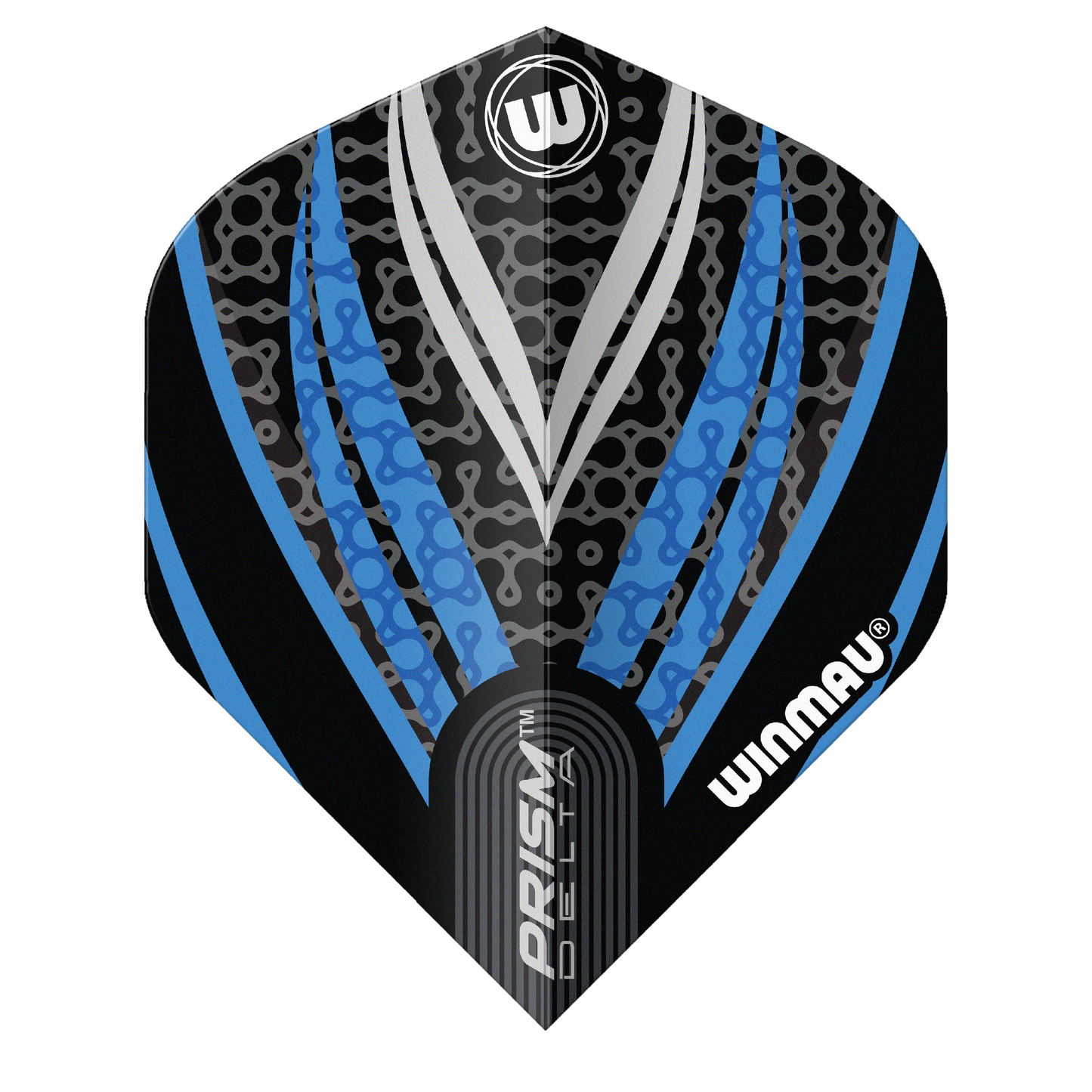 Winmau Prism Delta Darts Flights - Black, White & Blue