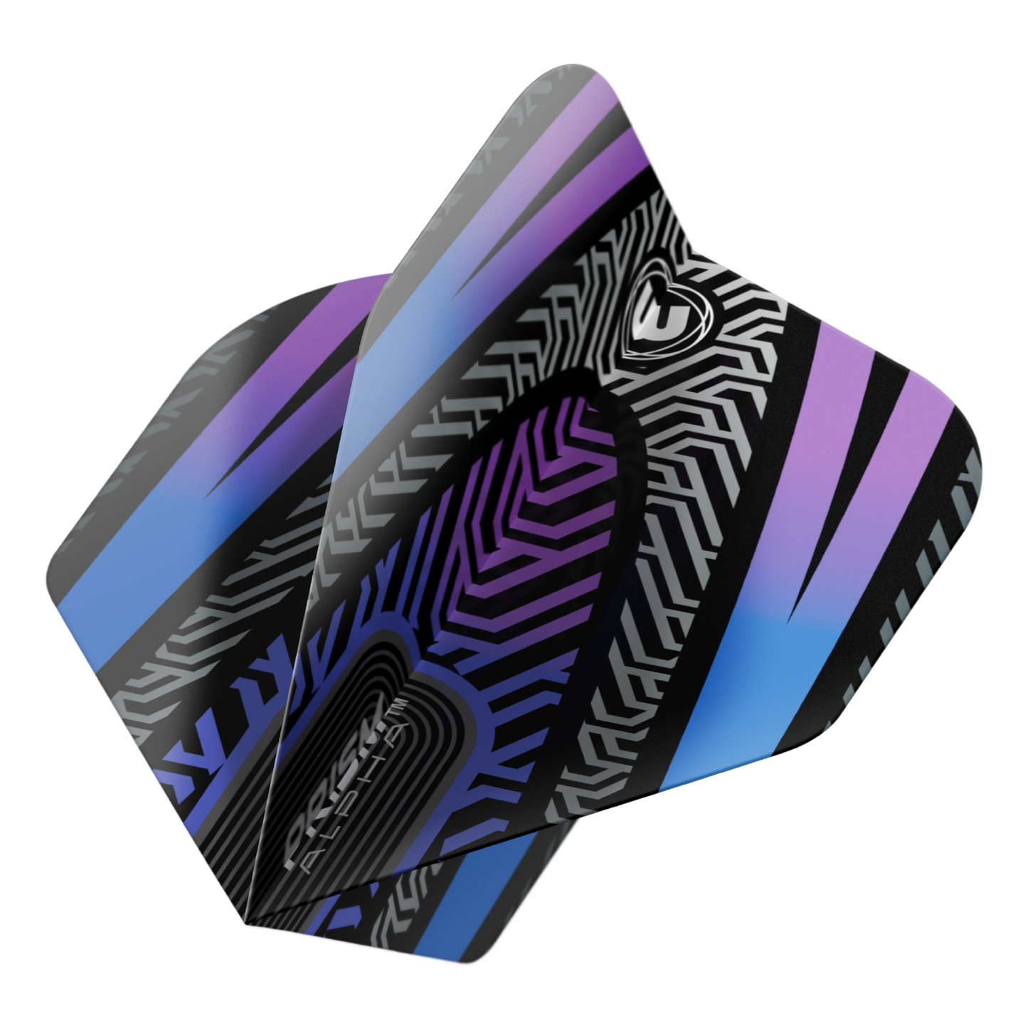 Winmau Prism Alpha Darts Flights - Black & Purple