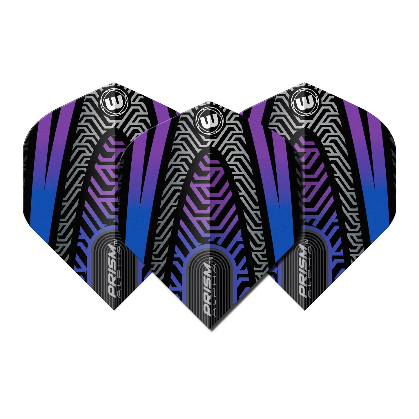 Winmau Prism Alpha Darts Flights - Black & Purple