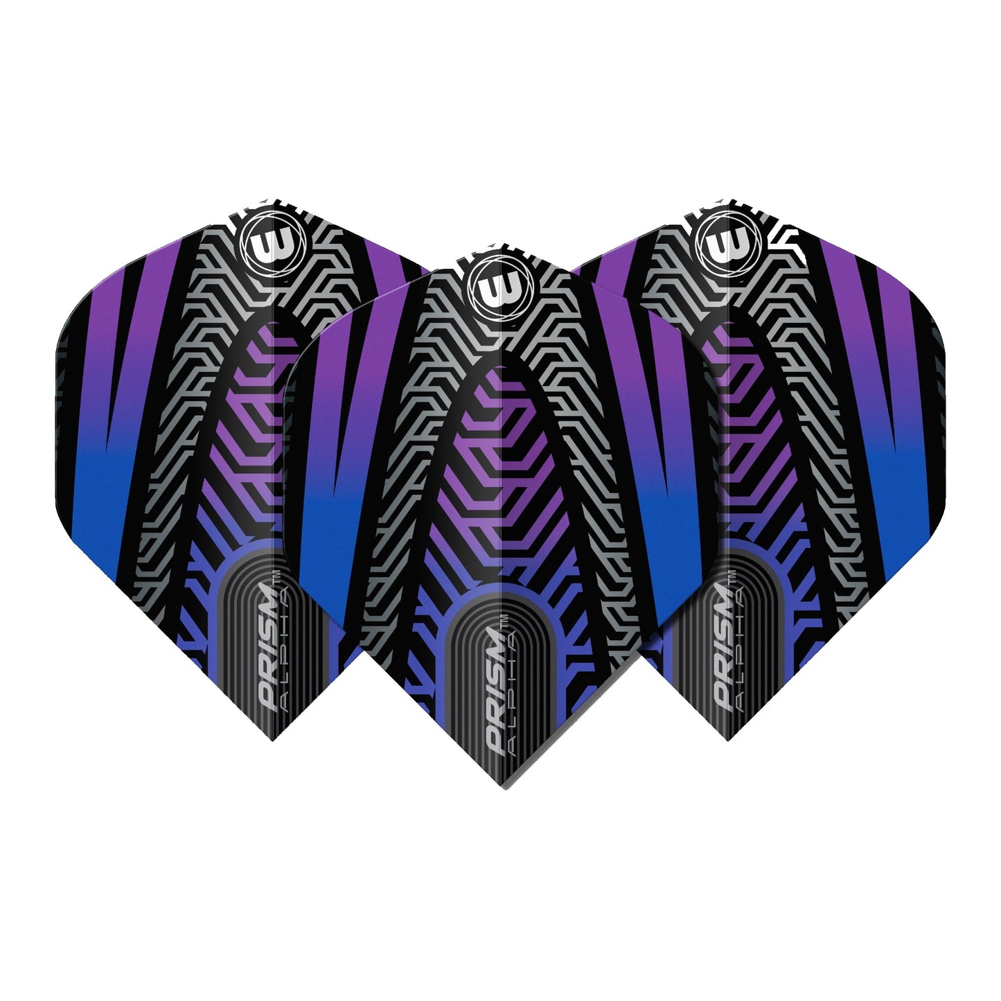 Winmau Prism Alpha Darts Flights - Black & Purple