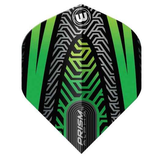 Winmau Prism Alpha Darts Flights - Black & Green