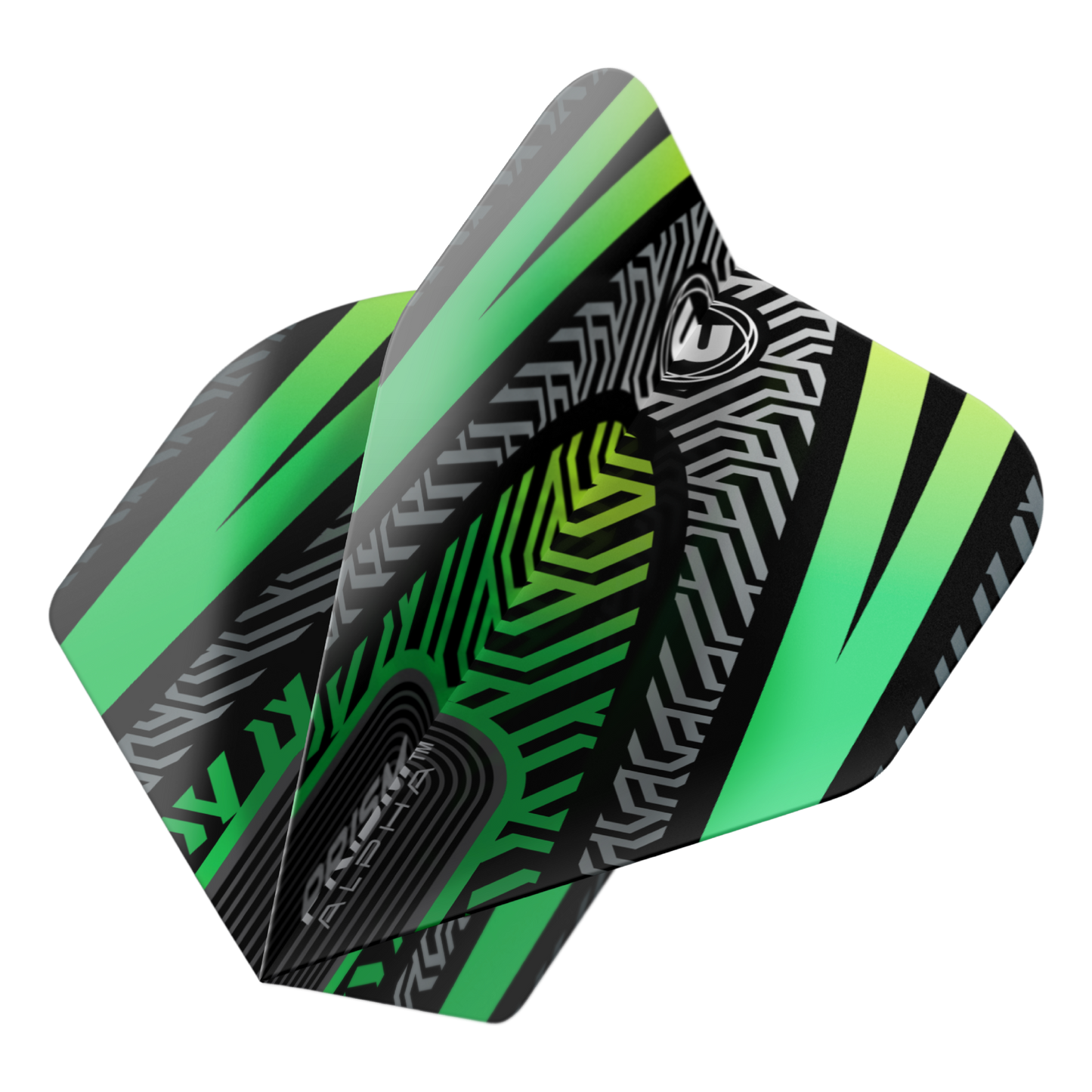 Winmau Prism Alpha Darts Flights - Black & Green