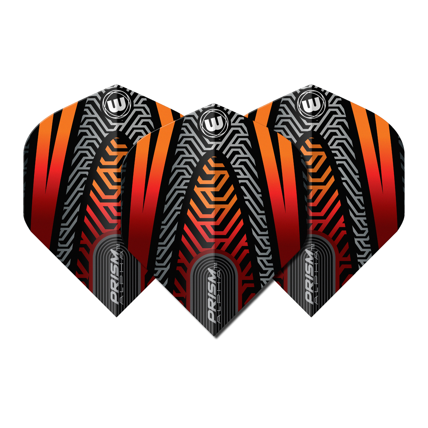 Winmau Prism Alpha Darts Flights - Black & Orange