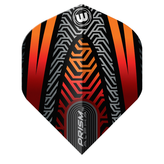 Winmau Prism Alpha Darts Flights - Black & Orange