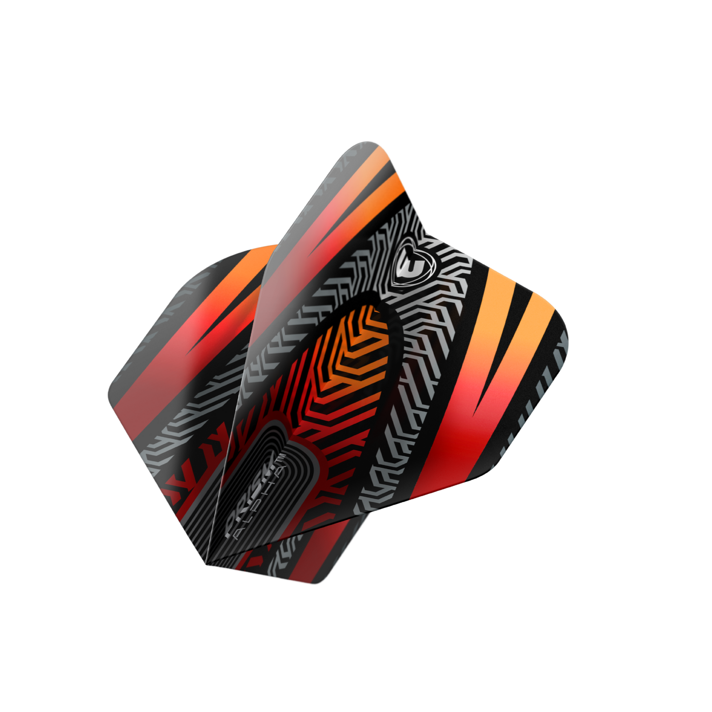 Winmau Prism Alpha Darts Flights - Black & Orange